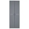 Armoire de rangement de jardin gris 65x45x172 cm PP rotin