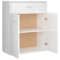Buffet Blanc brillant 60x30x75 cm Aggloméré
