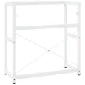 Cadre de lavabo de salle de bain Blanc 79x38x83 cm Fer