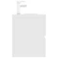 Armoire d'évier avec lavabo intégré Blanc Aggloméré