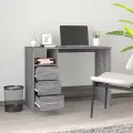 Bureau avec tiroirs Sonoma gris 102x50x76 cm Bois d'ingénierie