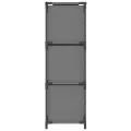 Armoire de rangement 3 tiroirs en tissu Gris 34x34x101 cm Acier