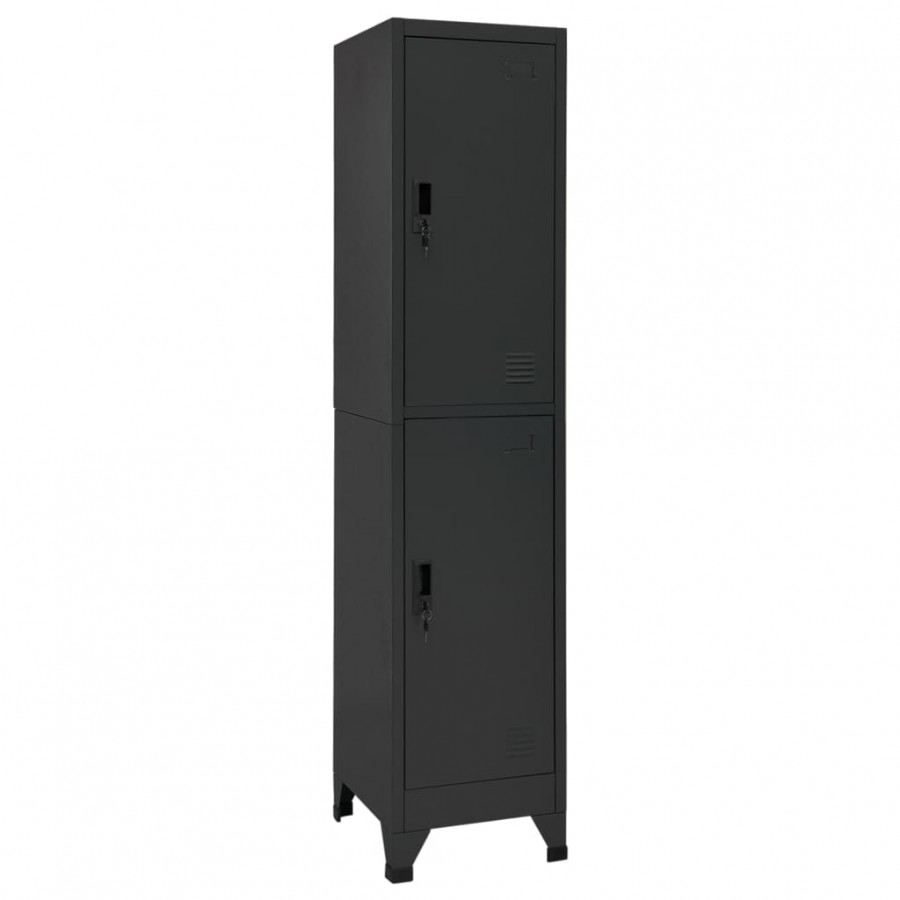 Armoire à casiers Anthracite 38x45x180 cm Acier