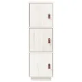 Buffet haut Blanc 34x40x108,5 cm Bois massif de pin
