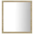 Miroir LED de salle de bain Chêne sonoma 40x8,5x37 cm Acrylique