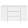 Buffet avec 3 tiroirs Blanc 120x41x75 cm Aggloméré