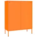 Armoire à tiroirs Orange 80x35x101,5 cm Acier