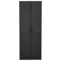 Armoire de rangement de jardin Noir 65x45x172 cm PP Rotin