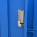 Armoire à casiers Gris clair et bleu 90x45x92,5 cm Acier