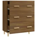 Buffet Chêne marron 70x34x90 cm Bois d'ingénierie