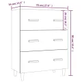 Buffet Chêne marron 70x34x90 cm Bois d'ingénierie
