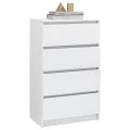 Buffet Blanc brillant 60x35x98,5 cm Bois d'ingénierie