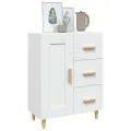Buffet Blanc 69,5x34x90 cm Bois d'ingénierie