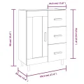 Buffet Blanc 69,5x34x90 cm Bois d'ingénierie