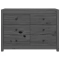 Armoire latérale Gris 100x40x72 cm Bois de pin massif