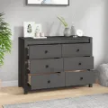 Armoire latérale Gris 100x40x72 cm Bois de pin massif