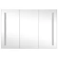 Armoire de salle de bain à miroir LED 89x14x62 cm
