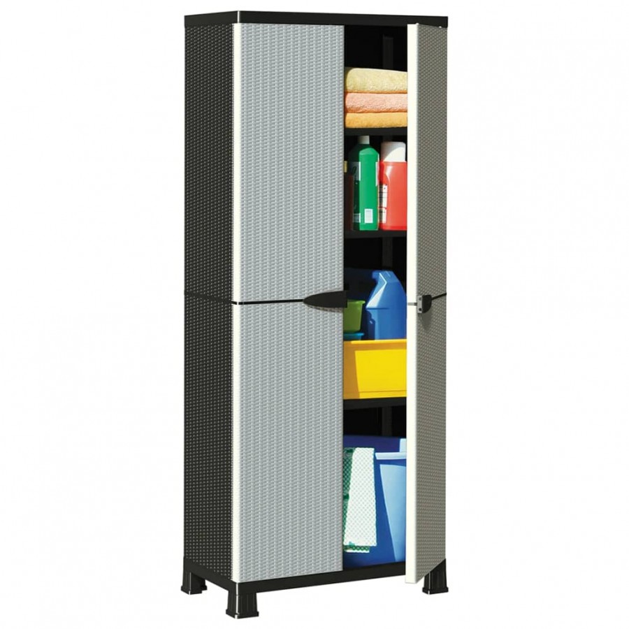 Armoire en plastique 68x39x171,5 cm Design de rotin