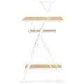 Bureau avec étagère Blanc et chêne 116x50x93 cm