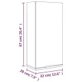 Armoire de salle de bain murale Chêne fumé 32x20x67 cm
