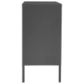 Buffet Anthracite 75x35x70 cm Acier et verre trempé