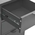 Buffet Anthracite 75x35x70 cm Acier et verre trempé