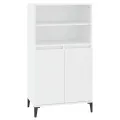 Buffet haut Blanc 60x36x110 cm Bois d'ingénierie