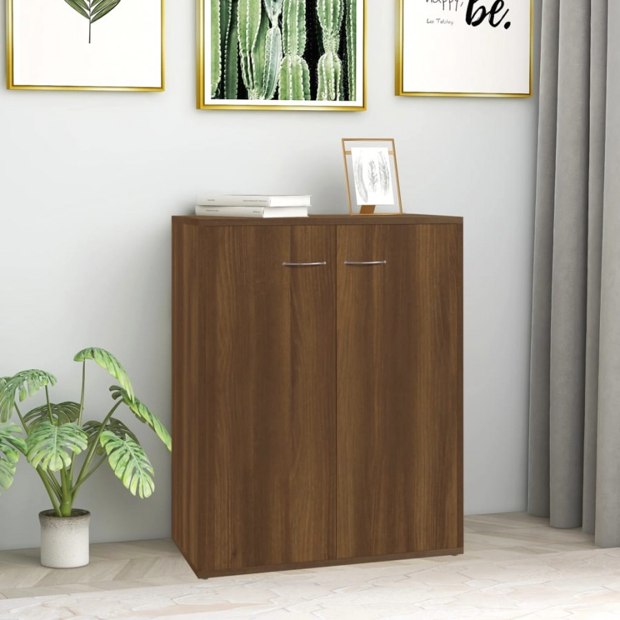 Buffet Chêne marron 60x30x75 cm Bois d'ingénierie