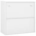 Armoire de bureau avec porte coulissante Blanc 90x40x90cm Acier
