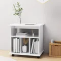 Armoire à roulettes Blanc brillant 60x45x60 cm Aggloméré