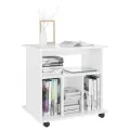 Armoire à roulettes Blanc brillant 60x45x60 cm Aggloméré