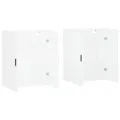 Armoires murales 2 pcs blanc 69,5x34x90 cm
