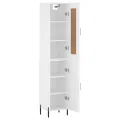 Buffet haut Blanc 34,5x34x180 cm Bois d'ingénierie