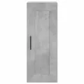 Buffet haut Gris béton 34,5x34x180 cm Bois d'ingénierie