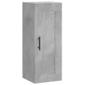 Buffet haut Gris béton 34,5x34x180 cm Bois d'ingénierie