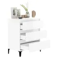 Buffet Blanc brillant 60x35x70 cm Bois d'ingénierie