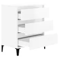 Buffet Blanc brillant 60x35x70 cm Bois d'ingénierie