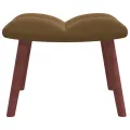 Chaise de relaxation avec repose-pied Marron Velours