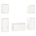 Meubles TV 5 pcs Blanc Bois massif de pin