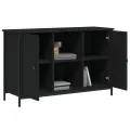Meuble TV noir 100x35x65 cm bois d'ingénierie