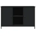 Meuble TV noir 100x35x65 cm bois d'ingénierie