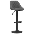 Tabouret de bar Gris foncé Velours