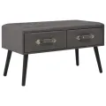 Table basse Gris 80x40x46 cm Similicuir