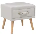 Tables de chevet 2 pcs Blanc 40x35x40 cm Similicuir