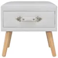 Tables de chevet 2 pcs Blanc 40x35x40 cm Similicuir
