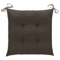 Chaises de jardin avec coussins taupe 4 pcs Bois de teck massif