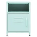 Tables de chevet 2 pcs Vert menthe 35x35x51 cm Acier