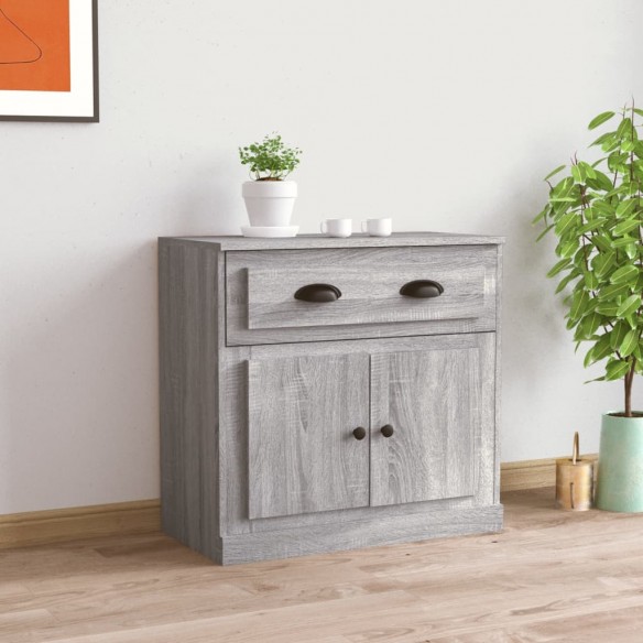 Buffet sonoma gris 70x35,5x67,5 cm bois d'ingénierie