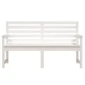 Banc de jardin blanc 159,5x48x91,5 cm bois massif de pin