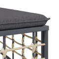 Salon de jardin 3 pcs avec coussins anthracite résine tressée